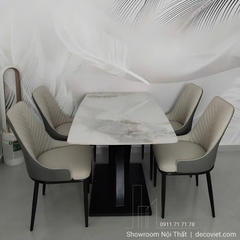 Bộ Bàn Ăn 4 Ghế Mặt Đá 2872S
