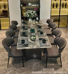 Bộ Bàn Ăn 8 Ghế Mặt Đá 2892S