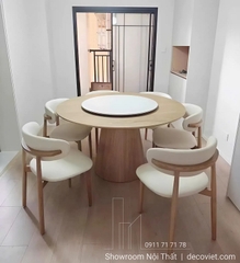 Bộ Bàn Ăn Gỗ Tròn 6 Ghế 2926S
