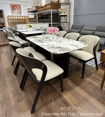 Bộ Bàn Ăn Mặt Đá 6 Ghế 2864S thiết kế hiện đại, sang trọng cho chung cư, nhà phố