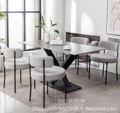 Bộ Bàn Ăn Mặt Đá 6 Ghế Giá Rẻ 2333S