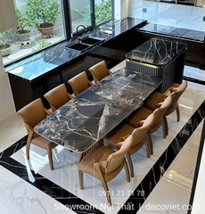 Bộ Bàn Ăn Mặt Đá 8 Ghế 2212S