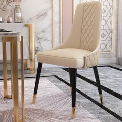 Ghế Ăn Cao Cấp 48S, ghế ăn hiện đại chân gỗ sồi nga bọc da cao cấp