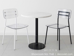 Ghế Cafe Lưng Nhựa Chân Sắt 224T