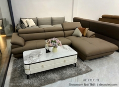 Sofa Da Bò Ý Góc L 1138T