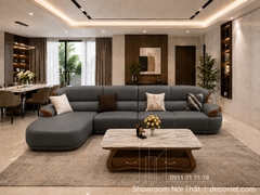 Sofa Gỗ Mun Da Bò Nhập Khẩu 1096T