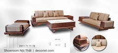 Sofa Gỗ Bọc Da Đẹp 901T