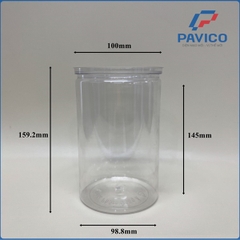 100H1150-Hũ nắp xé 1150ml logo