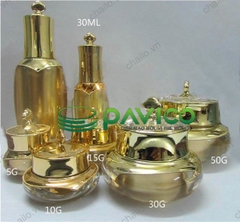 Bộ chai hũ acrylic nắp hoàng đế