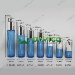 Vỏ chai lọ đựng mỹ phẩm thủy tinh xanh ngọc lục