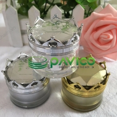 Hũ đựng kem mỹ phẩm nắp vương miện