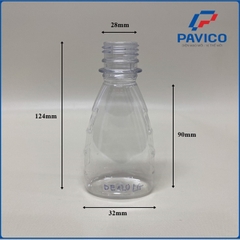 BE120-Chai PET thân dẹt 120ml-28mm