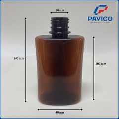 BH250-Chai pet thân dẹt 250ml-28mm