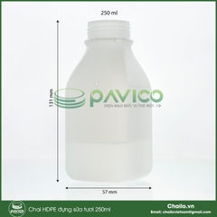 Chai nhựa HDPE đựng sữa tươi 250ml