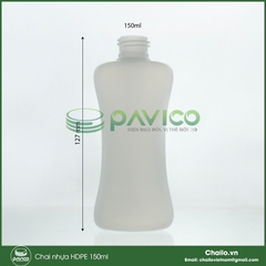 Chai nhựa HDPE 150ml eo hai bên