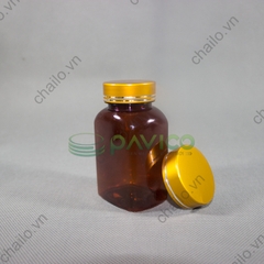 Lọ pet dược dược nắp vàng 2 vạch giá tốt.