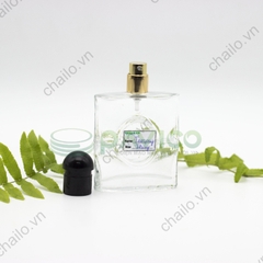 Vỏ lọ thủy tinh đựng nước hoa dạng dẹt 50ml