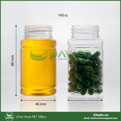 Vỏ lọ đựng dược phẩm thực phẩm chức năng 100cc