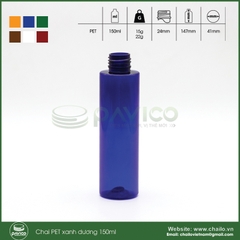 Chai nhựa pet xanh dương xanh lá 150ml