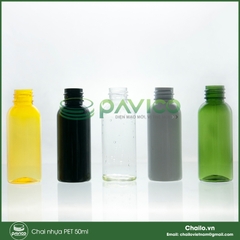 Chai nhựa pet trắng sứ 50ml