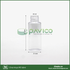 Chai nhựa PET trong 65ml