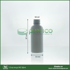 Chai nhựa pet trắng sứ 50ml