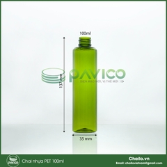 Chai nhựa pet 100ml cổ 20mm dáng cao