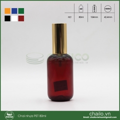 Chai nhựa pet 80ml đầu nắp bơm kem