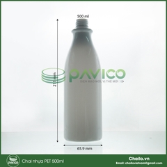 Chai pet trắng sứ 500ml bao bì mỹ phẩm dầu gội