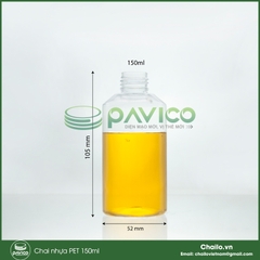 Vỏ chai nhựa pet trắng sứ 150ml vai vát