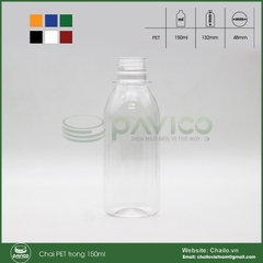 Vỏ chai nhựa pet 150ml nắp bơm kem mỹ phẩm
