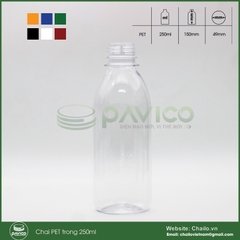 Chai nhựa pet trong 250ml bao bì chứa đựng giá tốt
