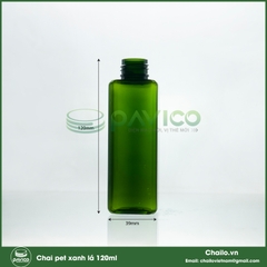 Vỏ chai nhựa pet vuông 120ml nắp bơm kem