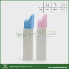 Lọ HDPE xịt mũi xisat nắp sập 70ml