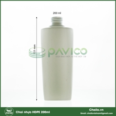 Chai nhựa HDPE đựng dung dịch 200ml HD0612