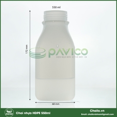 Chai nhựa HDPE đựng sữa tươi 250ml