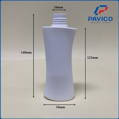 HE150-Chai HDPE eo lệch 150ml-24mm