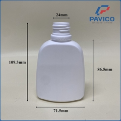 HK135-Chai HDPE đầu bơm 135ml - 24mm