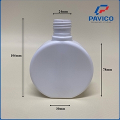 HK150-Chai HDPE hình cái trống 150ml- 24mm