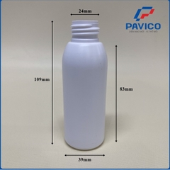 HT100-Chai HDPE đầu bơm 100ml-24mm