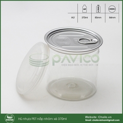 Hũ nhựa đựng thực phẩm đồ khô 370ml nắp xé