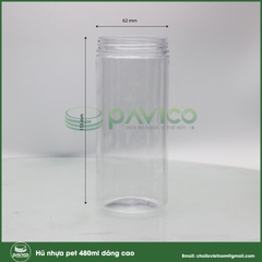 Hũ nhựa pet dáng cao thể tích 480ml