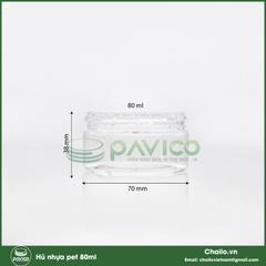 Hũ nhựa pet 80ml nắp nút các loại