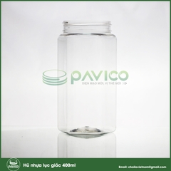 Hũ nhựa pet lục giác 400ml