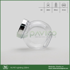 Hũ nghiêng 220ml nhựa pet trong
