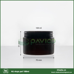 Vỏ hũ nhựa PET đựng kem mỹ phẩm 100g
