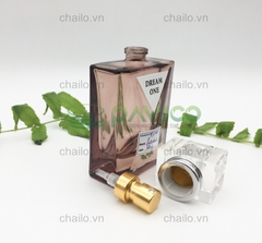 Vỏ lọ đựng nước hoa thủy tinh 55ml màu nâu mờ