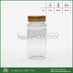 Vỏ chai lọ đựng dược phẩm thuốc viên 175cc nhựa pet