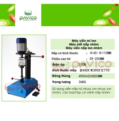 Máy viền mí lon siết nắp hũ nhựa | Máy viền mí nắp hũ