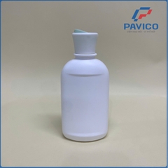 Bộ chai HDPE 300ml nắp bật trắng xanh